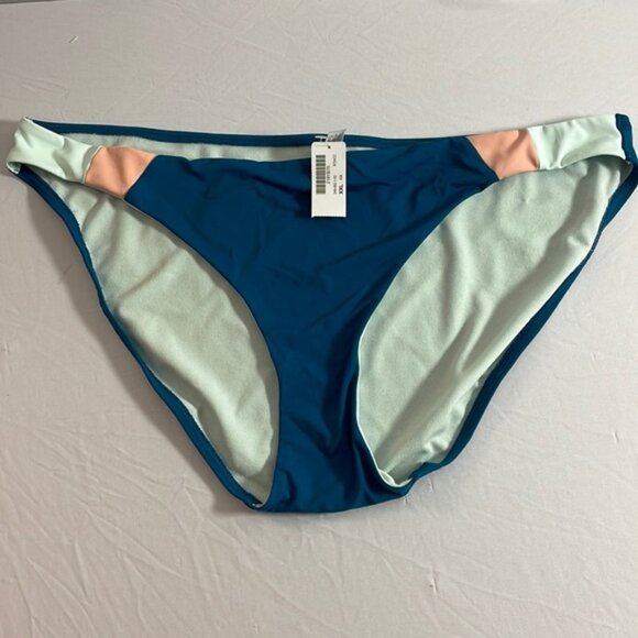 La Vie en Rose Bikini Bottom Blue & Peach XXL - Picture 1 of 8